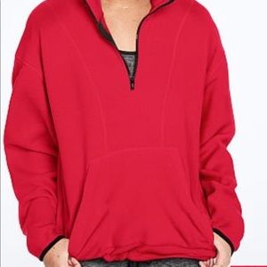 Victorias secret L Half Zip polar fleece new oversized, plus NEW w/ tags!